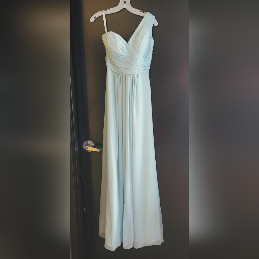 Bill Levkoff One-Shoulder Gown